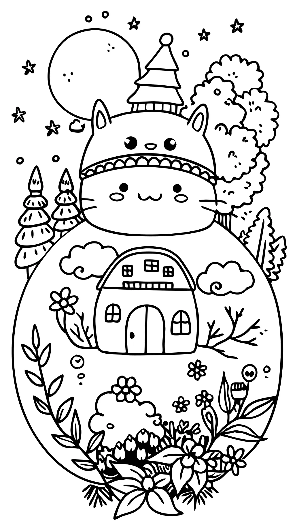 ghibli coloring page